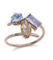 Rose gold ring with Amethyst, Topaz, Citrine and Diamond Rose gold ring with Amethyst, Topaz, Citrine and Diamond
