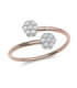White and Rose gold ring with Diamonds