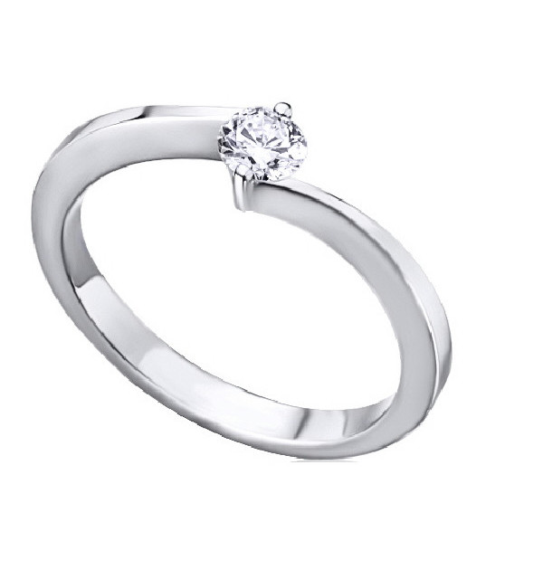 Anillo oro blanco y Diamantes