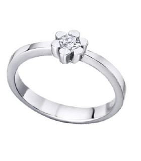 Anillo oro blanco y Diamante