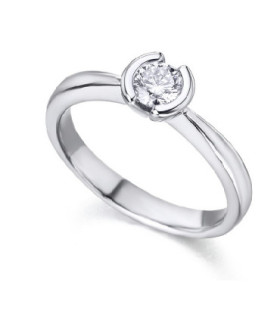 Anillo oro blanco y Diamante