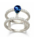 White gold ring with Diamonds and Sapphire