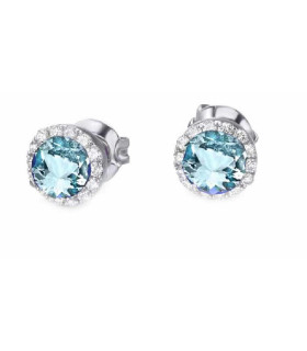 White gold earrings with Aquamarine and Diamonds