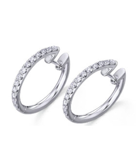 Pendientes oro blanco y Diamantes