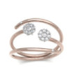 Anillo oro  rosa  con  Diamantes