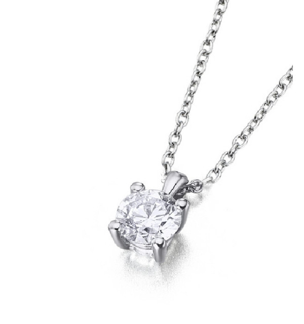 Colgante  oro blanco y diamante