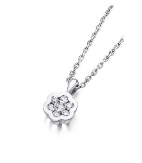 Colgante oro blanco y diamantes