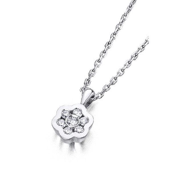 Colgante oro blanco y diamantes