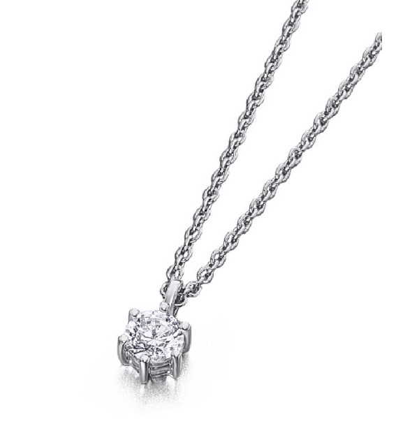 Colgante oro blanco y Diamante