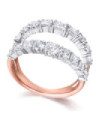White and rose gold ring with Diamonds