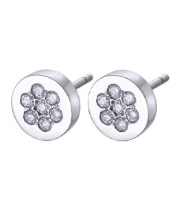 Pendientes oro blanco y Diamantes