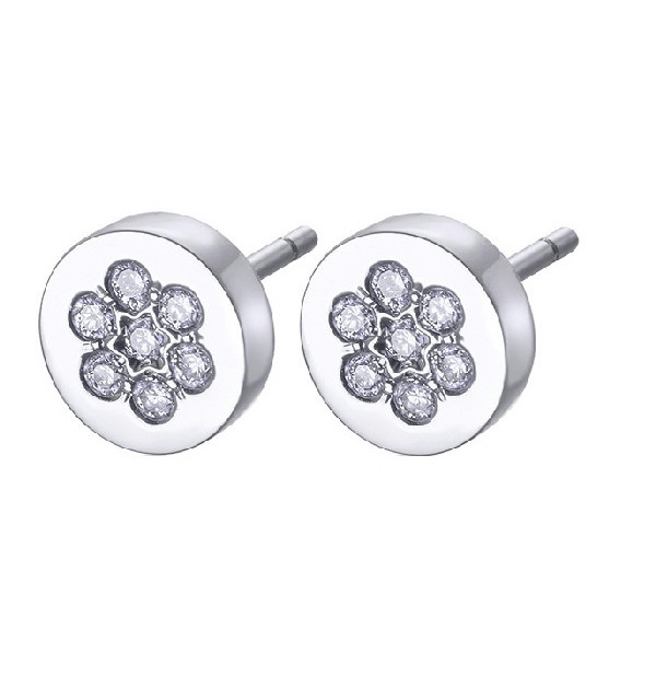 Pendientes oro blanco y Diamantes