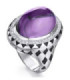 White gold ring with Diamonds, enamel and Amethyst