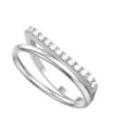 Anillo oro blanco, y diamante