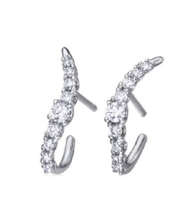 Pendientes  de  oro blanco y Diamantes