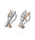 Rose and white gold earrings with Diamonds