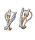 Rose and white gold earrings with Diamonds