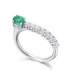 White gold ring with Emerald and Diamonds