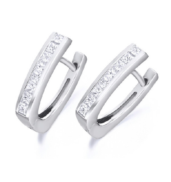 Pendientes oro blanco y Diamantes