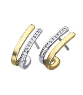 White and yellow gold earrings with Diamonds