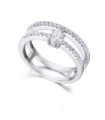 Anillo oro blanco y Diamantes