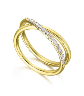 Anillo oro amarillo  y Diamantes