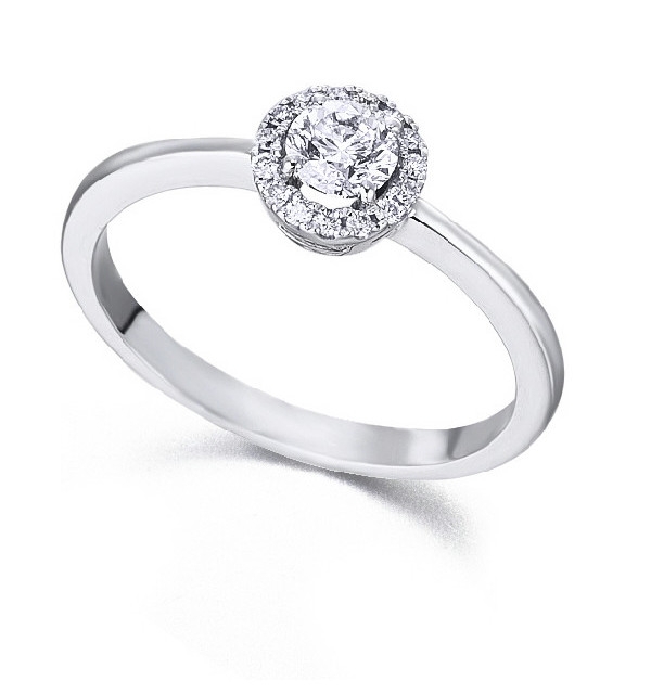 Anillo oro blanco y Diamantes