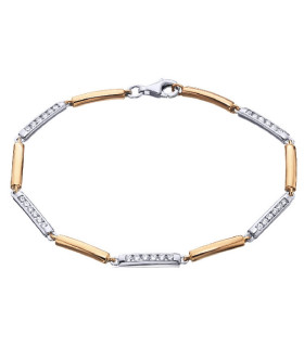 Rose and yellow gold bracelet with  Diamonds