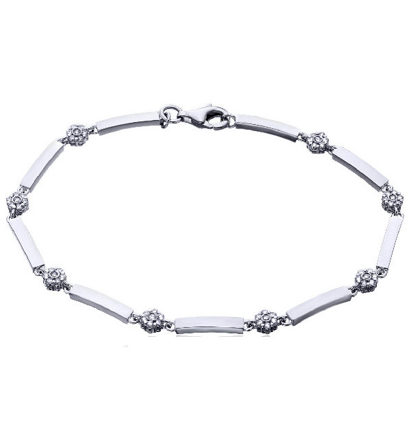 Pulsera oro blanco y Diamantes