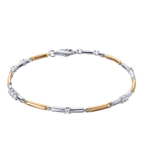 White and rose gold bracelet with  Diamonds
