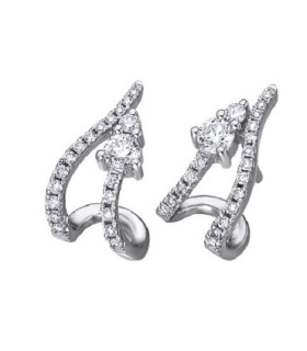 Pendientes oro blanco y Diamantes