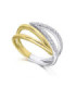 White and yellow gold ring with Diamonds