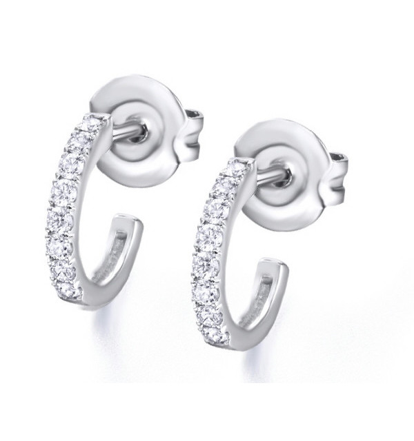 White gold creole with Diamonds.