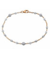 White and rose gold bracelet with  Diamonds