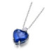 White gold pendant with Sapphire and Diamonds
