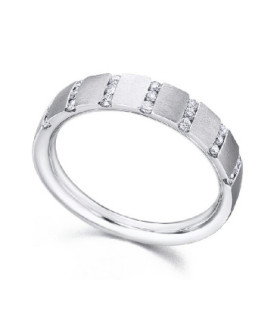 Anillo oro blanco y Diamantes