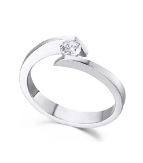 Anillo oro blanco y Diamante