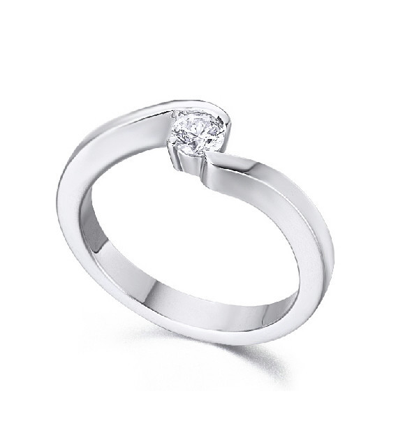 Anillo oro blanco y Diamante