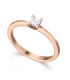 Rose gold ring with a diamond