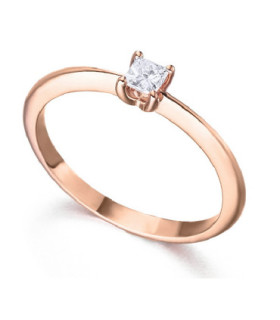 Rose gold ring with a Diamond