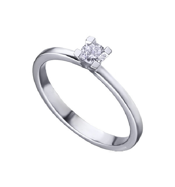 Anillo oro blanco y Diamante