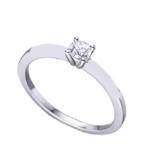 Anillo oro blanco y Diamante