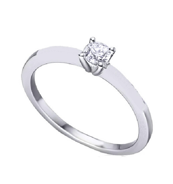 Anillo oro blanco y Diamante