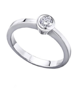 Anillo oro blanco y Diamante
