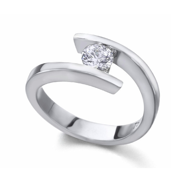 Anillo oro blanco y Diamante