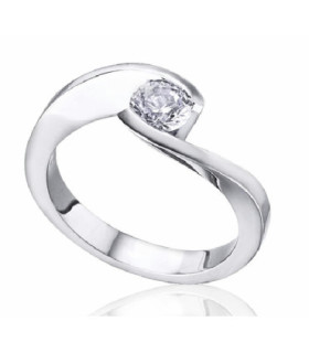 Anillo oro blanco y Diamante