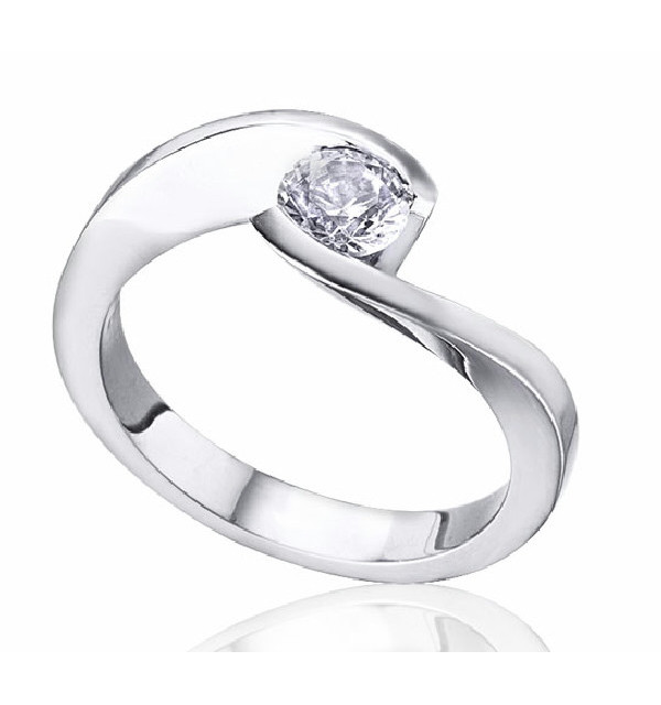 Anillo oro blanco y Diamante