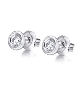 Pendientes oro blanco y Diamantes