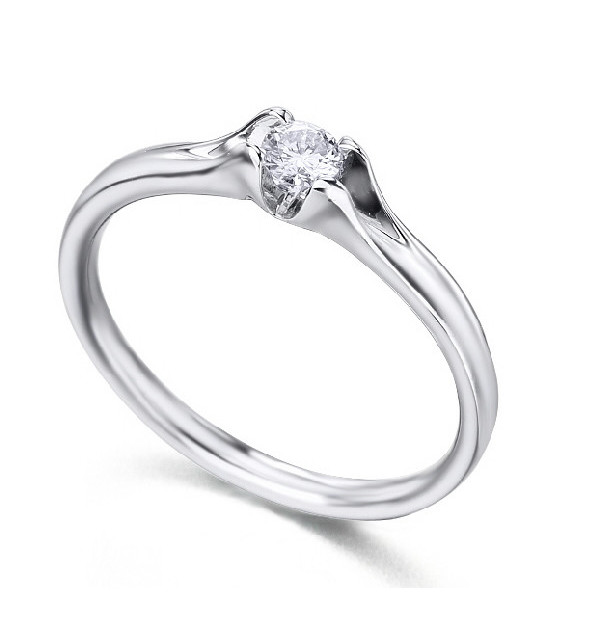 Anillo oro blanco y Diamante