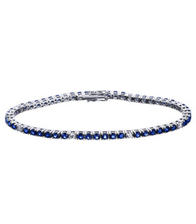 White gold bracelet with Diamonds and Sapphire